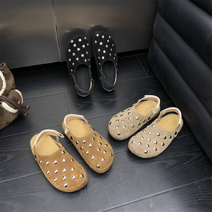 牛皮版~内增高~复古百搭厚底真皮勃肯凉鞋女鞋子2026年春夏季新款