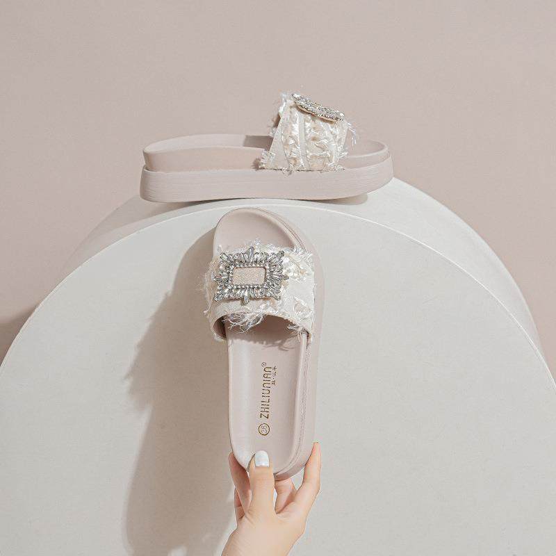 凉拖女外穿2026年夏季新款松糕百搭厚底拖鞋软底凉鞋一字拖小香风,女鞋,一字拖,淘宝优惠券,粉丝福利购,淘宝优惠卷