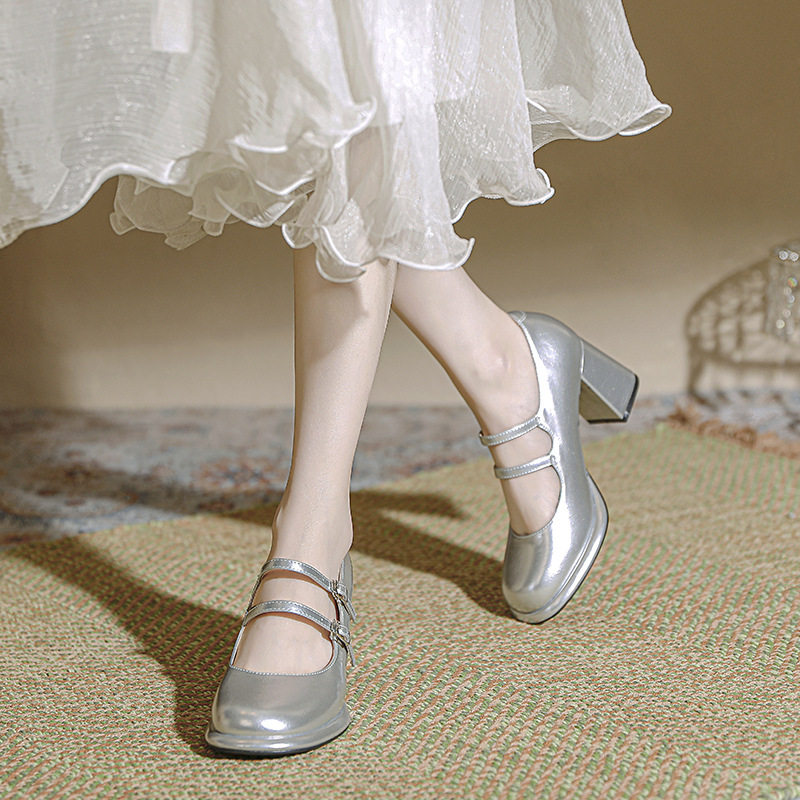 玛丽珍鞋女2026春新款日系jk高跟鞋萝莉防水台粗跟银色学生单鞋,女鞋,玛丽珍鞋,淘宝优惠券,粉丝福利购,淘宝优惠卷