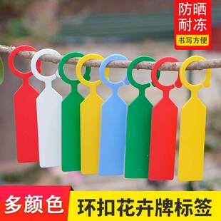 园艺标签环扣加厚塑料防水苗木花卉葡萄西瓜果树植物品种标记挂牌