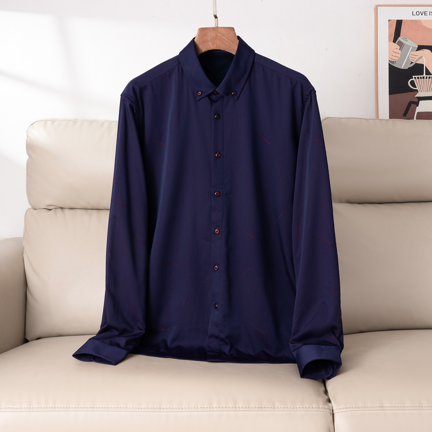 G货！亲肤加绒保暖！撤柜男装纯色轻商务休闲百搭暖绒翻领衬衫潮