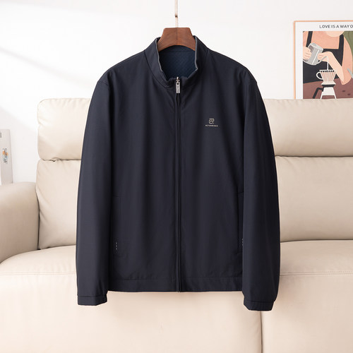 撤柜双面穿立领防风商务男士夹克