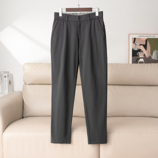 52棉 弹力透气休闲裤 商务直筒亲肤松紧腰长裤 春秋款 男士 撤柜款