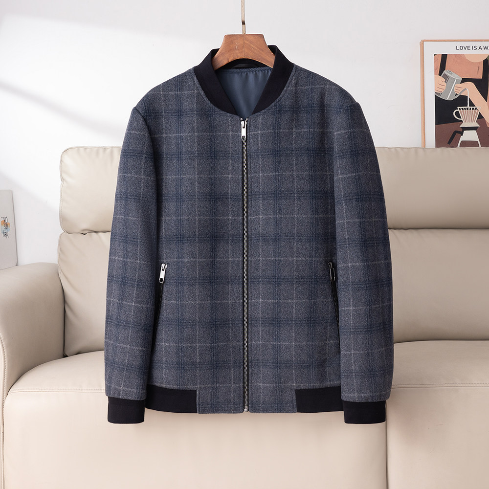 100%绵羊毛！时尚休闲棒球领毛呢外套男秋冬加厚保暖毛呢夹克外套,男装,夹克,淘宝优惠券,粉丝福利购,淘宝优惠卷