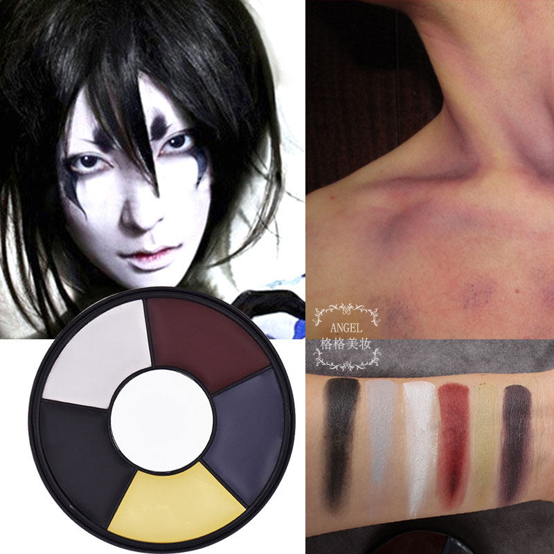 骷髅妆仿真淤青擦伤 cos丧尸妆僵尸小丑万圣节特效彩妆用品油彩