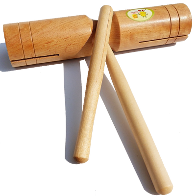 小学生双响大号光面高低打击乐器