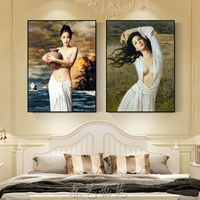 Сексуальная красота украшения живопись Body Art Hotel Hotel Hanging Painting спальня спальня кровати роспись персонаж женский туалетный маслом живопись