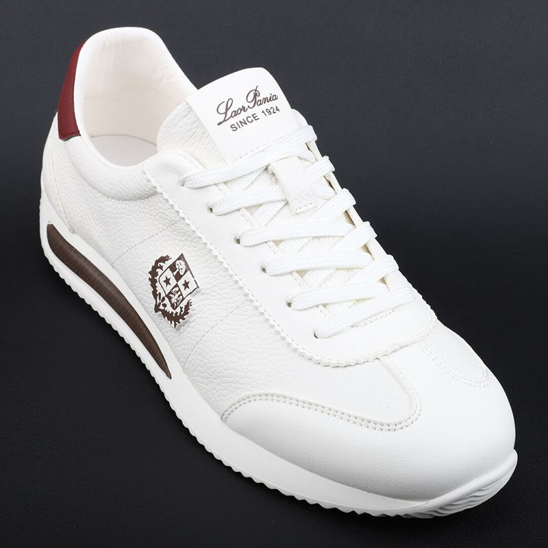 广州高端潮牌男鞋2026新款真皮时尚运动休闲鞋轻软厚底舒适小白鞋