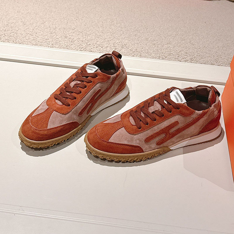 高端顶版时尚运动休闲鞋男女款真皮百搭德训鞋轻软舒适潮牌阿甘鞋