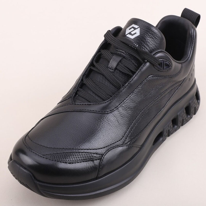 广州高端时尚休闲鞋男士真皮商务通勤办公用鞋轻软厚底舒适老爹鞋