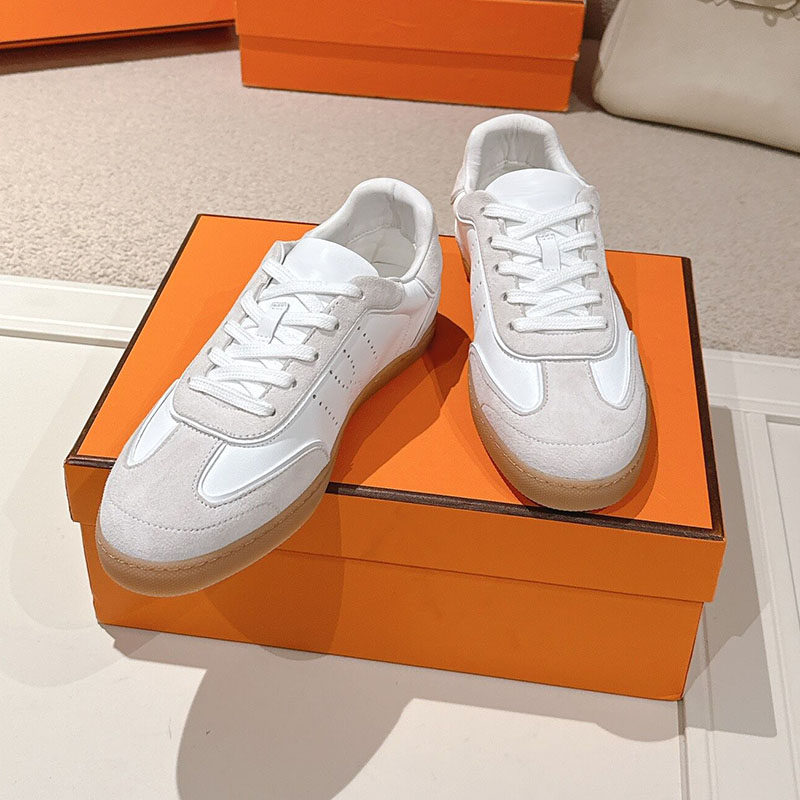 高端顶牌时尚板鞋男女款真皮复古潮流小白鞋轻软舒适运动休闲鞋子