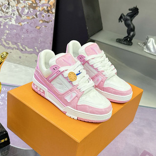 高端顶牌经典时尚滑板鞋女士街头潮流运动板鞋真皮厚底户外休闲鞋