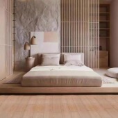 定制全实木地台床矮床一体床衣柜榻榻米日式 悬空带抽屉阳台地台床