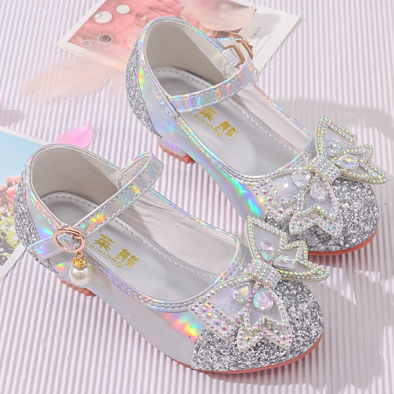 新款女童水晶鞋儿童公主高跟鞋小女孩主持演出礼服鞋银色春秋皮鞋,童鞋/婴儿鞋/亲子鞋,水晶/水钻鞋,淘宝优惠券,粉丝福利购,淘宝优惠卷
