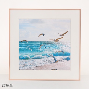 定做 细窄边正方形画框任意尺寸挂墙铝合金相框海报框40×40画框