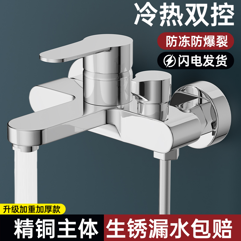 全铜冷热淋浴龙头简易花洒套装