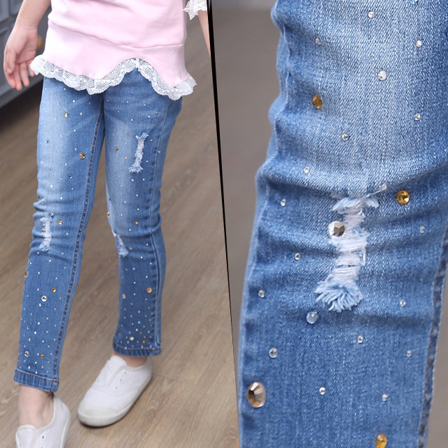Pantalon fille en toile - Ref 2062009 Image 5