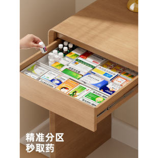 收纳盒抽屉式分类药品药物整理箱柜子置物架大容量桌面药箱家用