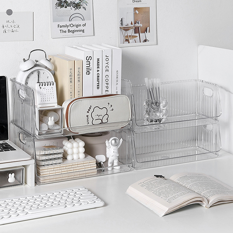 塑料桌面收纳盒化妆品护肤品简约