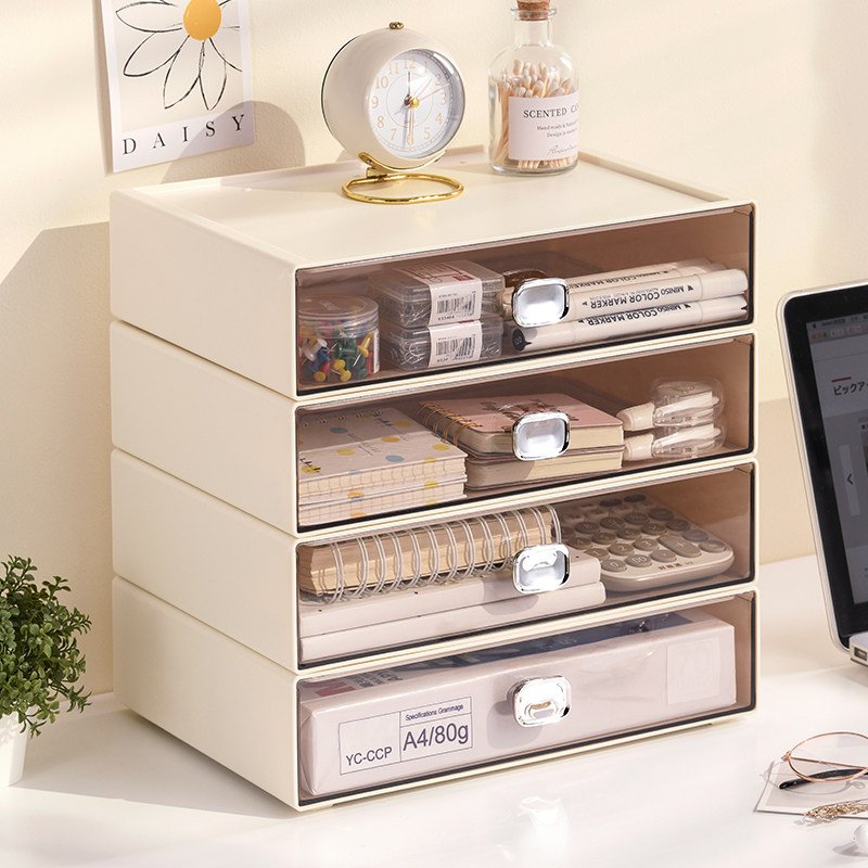 桌面收纳盒抽屉式学生文具整理盒宿舍办公桌A4纸杂物化妆品储物盒,收纳整理,桌面收纳盒,淘宝优惠券,粉丝福利购,淘宝优惠卷