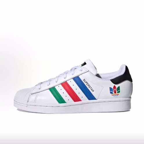 adidas originals SUPERSTAR J 皮革 低帮 儿童板鞋