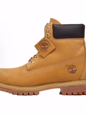 Timberland添柏岚 PREMIUM系列  短筒 户外靴 男款 黄色 窄版