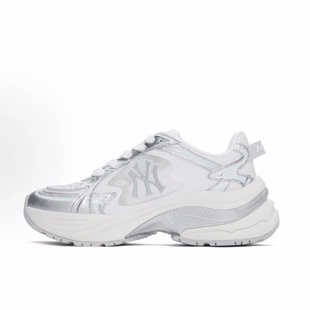 百搭运动耐磨 Jogger Chunky 白色 休闲跑步鞋 男女同款 低帮 MLB