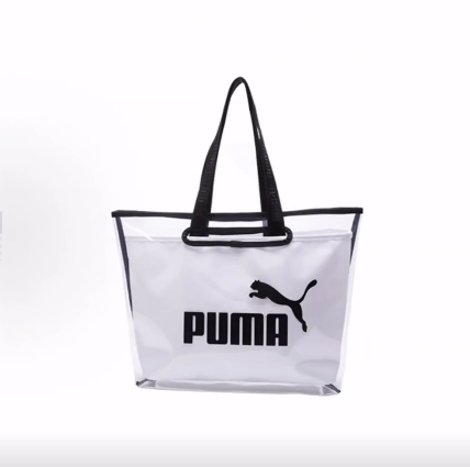 PUMA 经典Logo透明可拆卸大容量Tote包单肩手提包 常规 女款