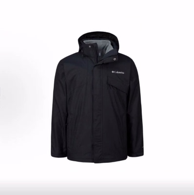 Columbia哥伦比亚  Hiking 三合一可拆卸抓绒内胆连帽冲锋衣 男款