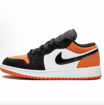 Jordan Air Jordan 1 Low 低帮 儿童篮球鞋 白橙扣碎
