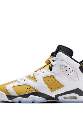 【布布】 Jordan 复古篮球鞋 白色 中帮 Air 6 减震防滑 GS