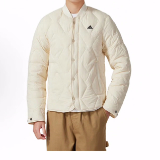 adidas 运动生活 纯色Logo标识户外保暖羽绒服 男女同款