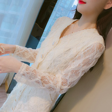 早春季中长款蕾丝打底小衫女网红春2