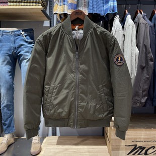 棒球领羽绒服CW22WJ819M专柜2800HD 合身版 万宝路MCS男装 秋冬款