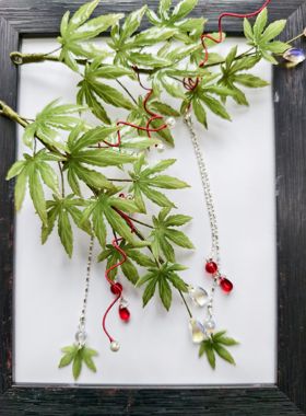 热缩枫叶软簪花簪手工古风超仙头饰宋制汉服唐风简约步摇日常簪子