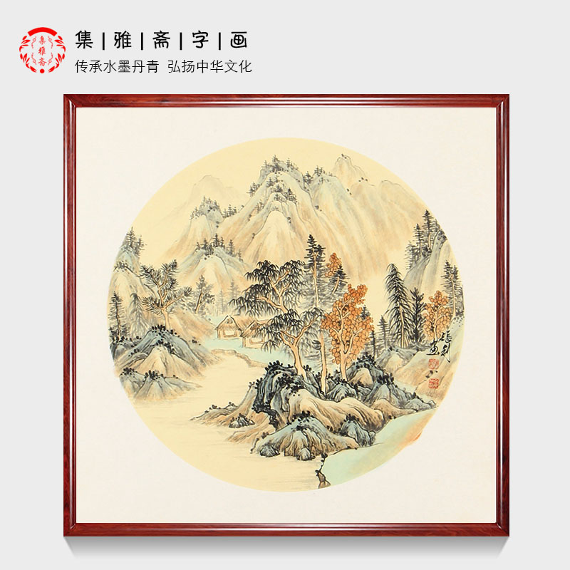 室内装饰画张利新品仿古小品手绘传统山水画真迹国画现代简约挂画图片
