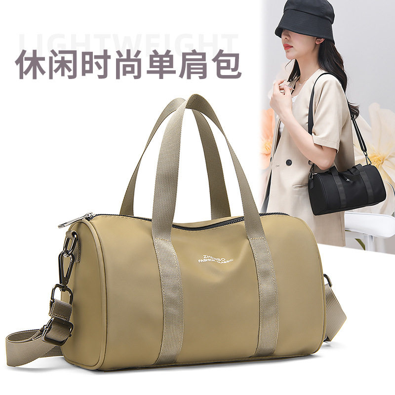新款干湿分离健身包防水短途出差旅行包女时尚百搭收纳包斜挎包