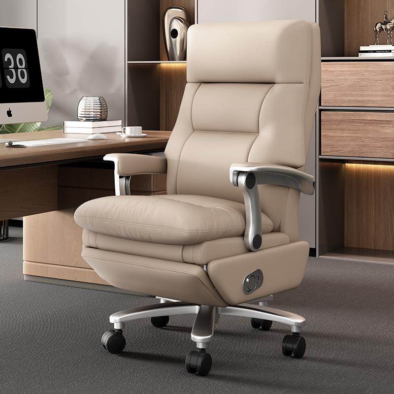 电动老板椅舒适按摩办公室椅子办公椅家用电脑椅真牛皮大班椅商务