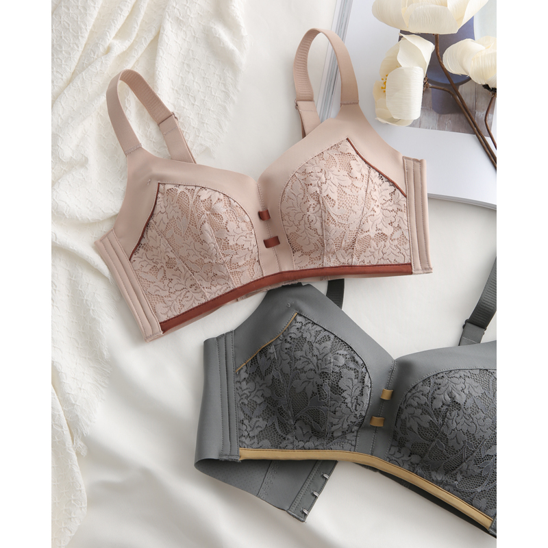 乳胶内衣女小胸聚拢加厚款美背胸罩bra收副乳调整型文胸聚拢厚