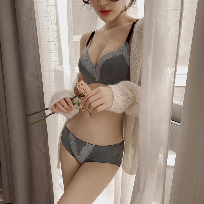无痕文胸聚拢软钢圈小胸薄款美背内衣女收副乳Q甜美调整型文胸套