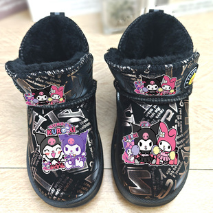 儿童靴子女童鞋加绒加厚雪地靴冬短靴防滑保暖公主鞋棉靴2-3-5岁