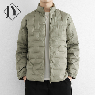 轻薄羽绒服男士秋冬季新款立领潮流青年时尚休闲薄款保暖压胶外套