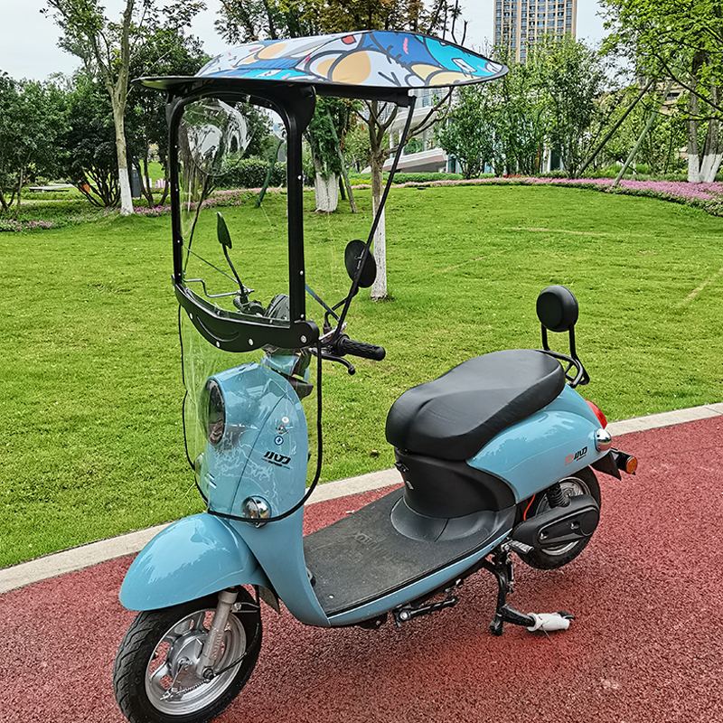 时尚电动车雨棚篷遮阳伞电J瓶车挡风罩加厚加大侧翼防晒防雨挡风o