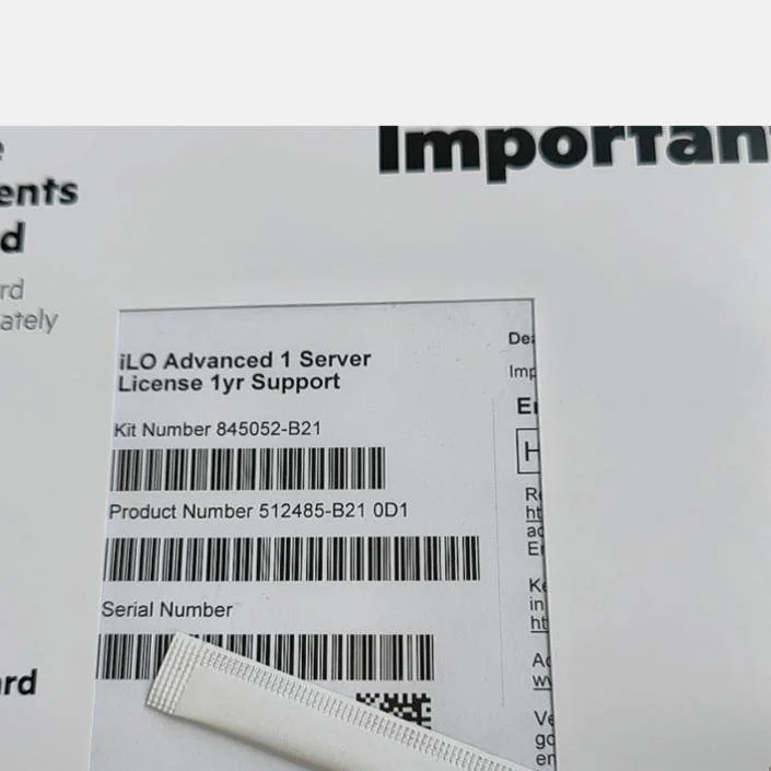 非实价议价议价HPE 845052-B21 512485-B21 iLO Advanced 1 Licen