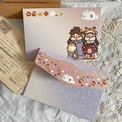 三月原创设计工作室信封信纸可爱