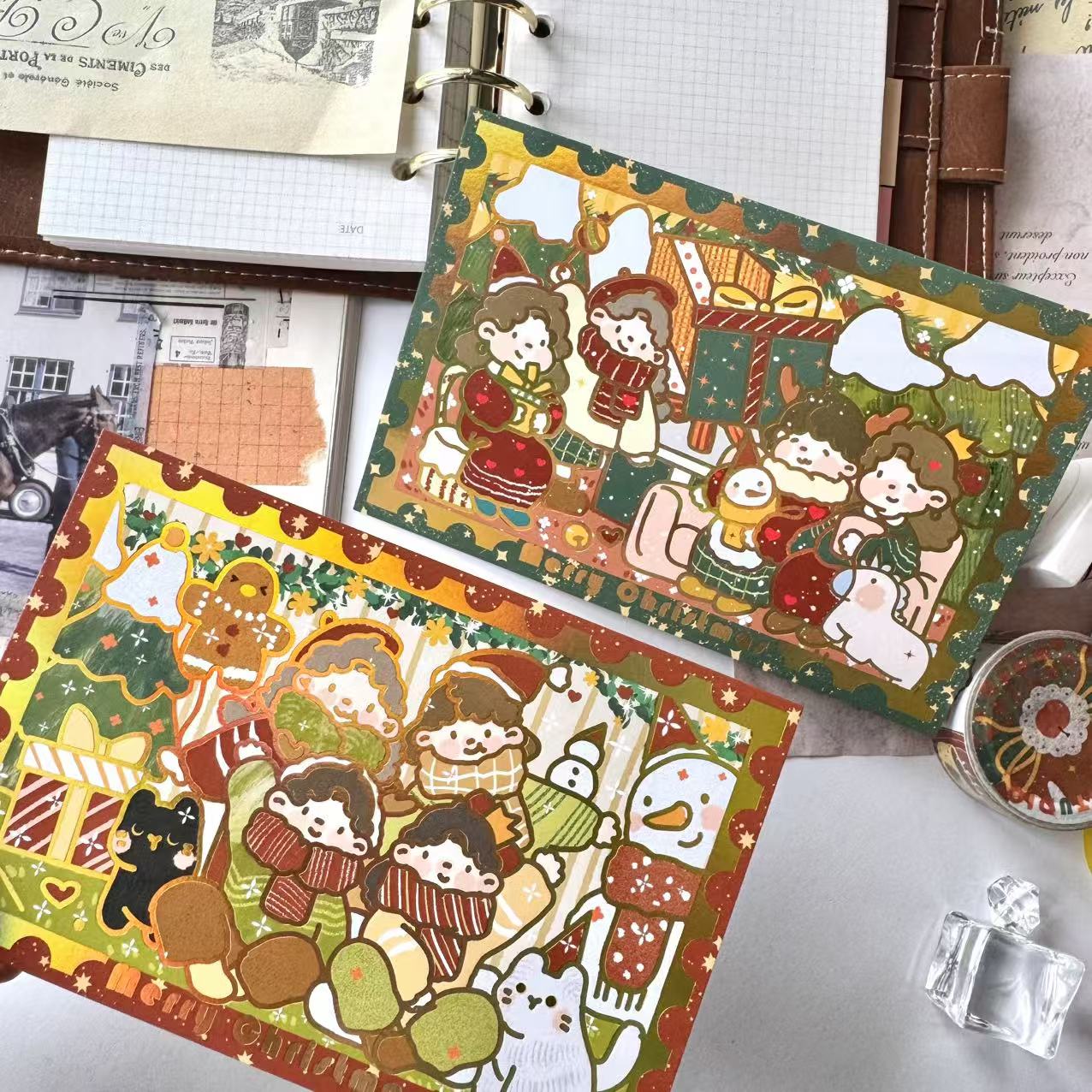 三月原创2024圣诞限定烫金明信片