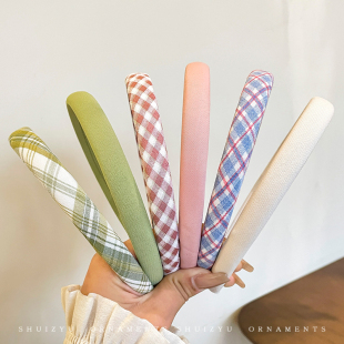 发箍女款 格子发捆女夏季 压发头箍发窟发卡女头饰 芭比妆细款 韩式