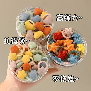 儿童星星爱心小发绳女童可爱扎头发橡皮筋发圈宝宝小揪揪头绳头饰