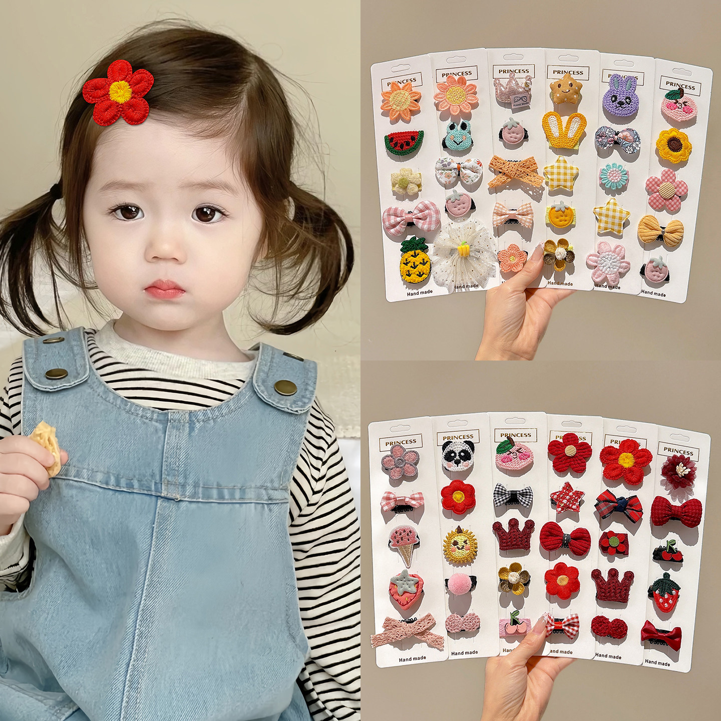 儿童汗毛夹女童2026新款发夹宝宝胎毛发卡可爱发饰婴儿发量少夹子,饰品/流行首饰/时尚饰品新,发饰,淘宝优惠券,粉丝福利购,淘宝优惠卷