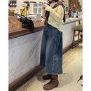 200斤冬 女复古一体绒牛仔裤 胖mm时髦加绒八分牛仔裤 木子理想大码